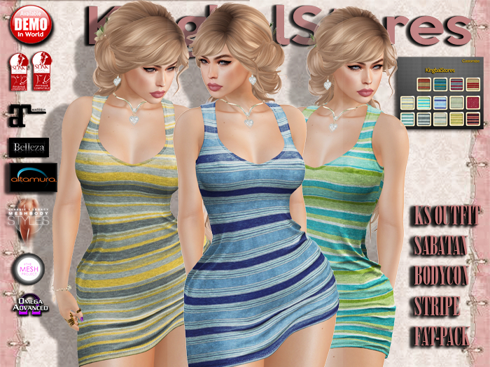 420 KS OUTFIT SABATAN BODYCON STRIPE FAT-PACK