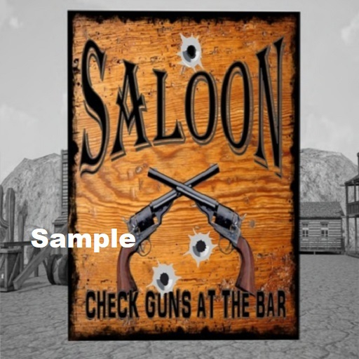 Wild West Saloon Sign CM