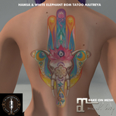 WL-Hamsa & White Elephant BOM Tattoo 