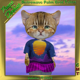 Peeps Dinkies Retrowave Palm Grid Tshirt