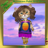 Peeps Dinkies Retrowave Palm Grid Dress