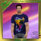 Peeps Fashion Retrowave Palm Tree Triangle Tshirt Male