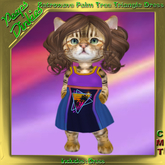 Peeps Dinkies Retrowave Palm Tree Triangle Dress