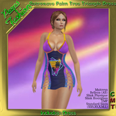 Peeps Fashion Retrowave Palm Tree Triangle Dress