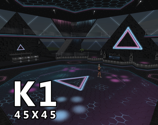 K1 - [Blue & Pink] - Disco Club - Size: 45x45 - [ADHIR] - BOX