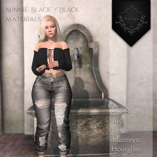 **Mistique** Minnie Black/Black{wear me and click to unpack)