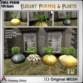 FC- FP Mesh Elegant Pumpkin & Plants 