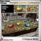 FC- FP Mesh Pumpkin Leaves Centerpiece