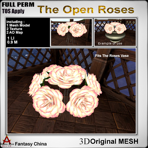 Full Perm Open Roses 