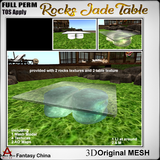 FC- FP Mesh Rocks JadeTable s-1 B