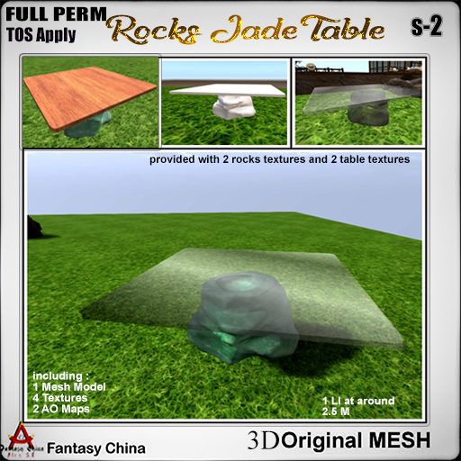 FC- FP Mesh Rocks Jade Table s-2 