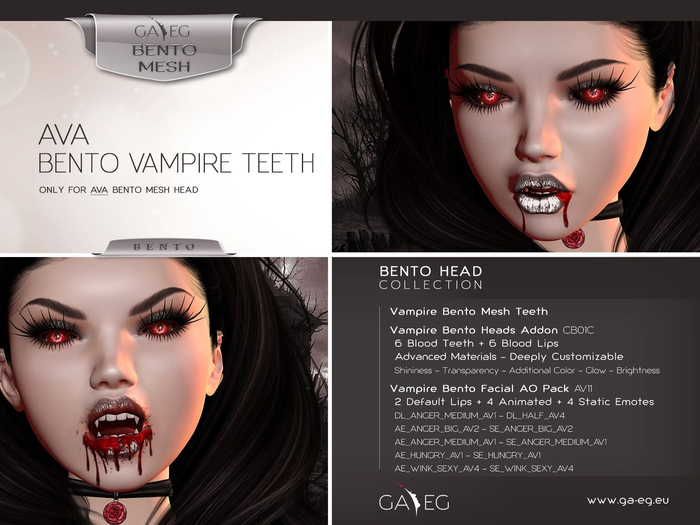 DISCOUNTED !!! [GA.EG] Ava Bento Lollipop DEM[GA.EG] Ava Bento Vampire Teeth