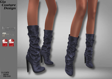 "GCD" Liberty Leather Scrunch Boots Lavender