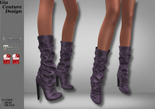 "GCD" Liberty Leather Scrunch Boots Pink