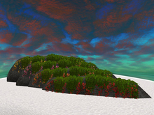 RW - Tropical flower rock border wall fatpack CM