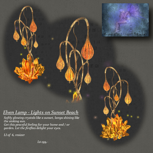 Grey's Elven Lamp - Lights on Sunset Beach