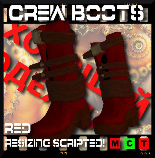 <GC> Crew Boots - Red