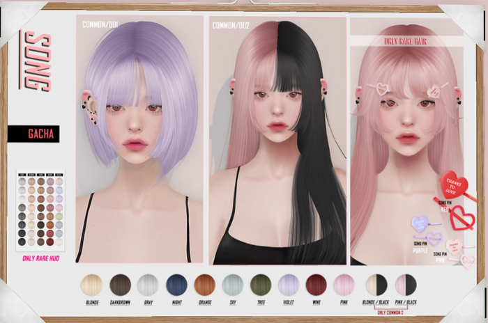 VCO HAIR - Song pin [ Red ]