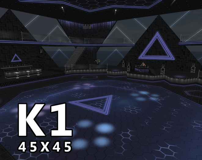 K1 - [Blue Indigo] - Disco Club - Size: 45x45 - [ADHIR] - BOX
