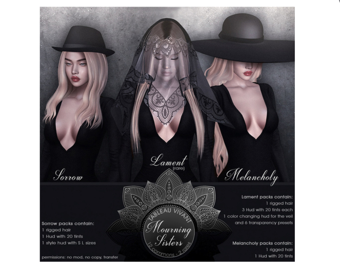 Tableau Vivant - Mourning Sisters - Sorrow - Reds