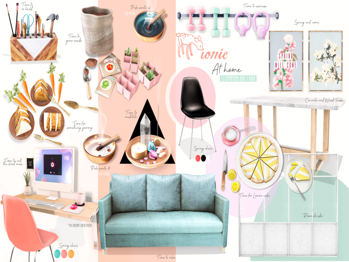 ionic : Spring chair (coral, turquoise,orange)