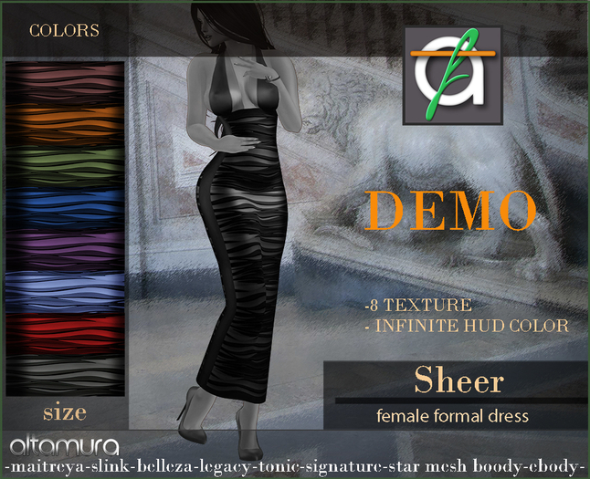 ::AF:: *Sheer* Fenale F- Formal Dress -demo