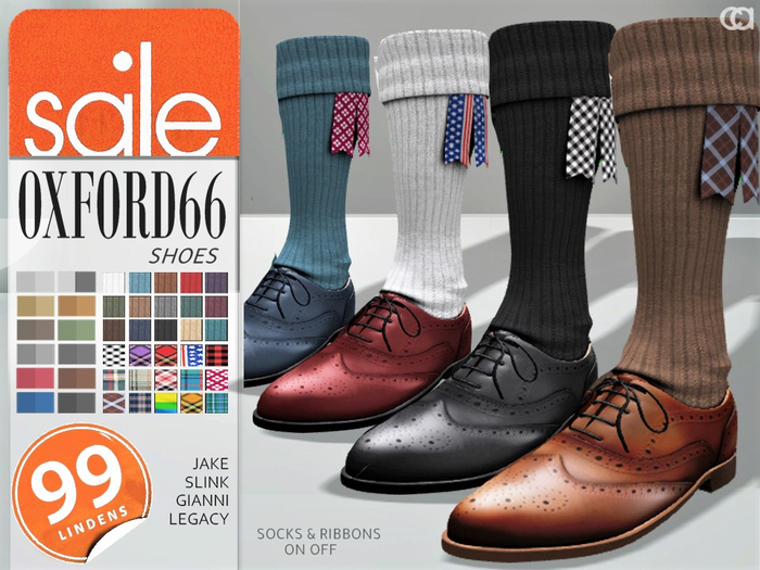 [CA] PROMO OXFORD66 SHOES WITH SOCKS
