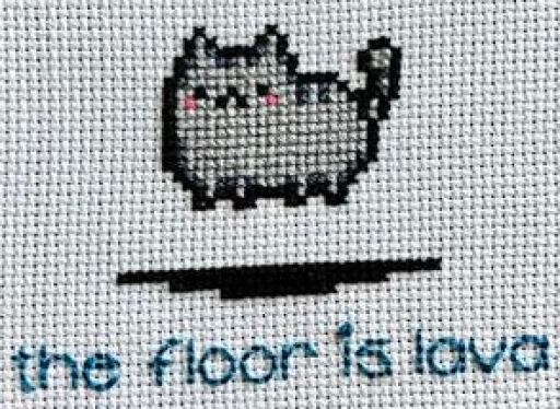 Floor is Lava Needlework Texture