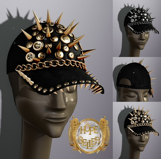 [HS] Star's Spikes Cap [BLACK]