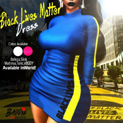 (BBU) BLM Dress {BLUE}