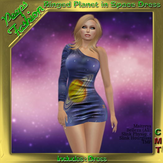 Peeps Fashion Ringed Planet In Space Dress