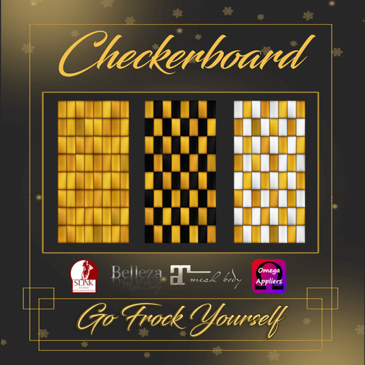 Checkerboard Gold Nail Appliers