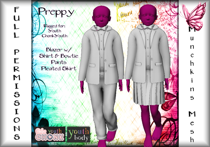 {M} [Full Perm Mesh] Preppy [Youth+Chonk]