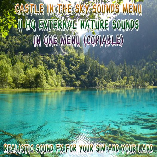 [FP] REALISTIC AMBIENT SOUND FULL PERM Sound of Nature Perfect for lands gardens builders Menu different loops for zone