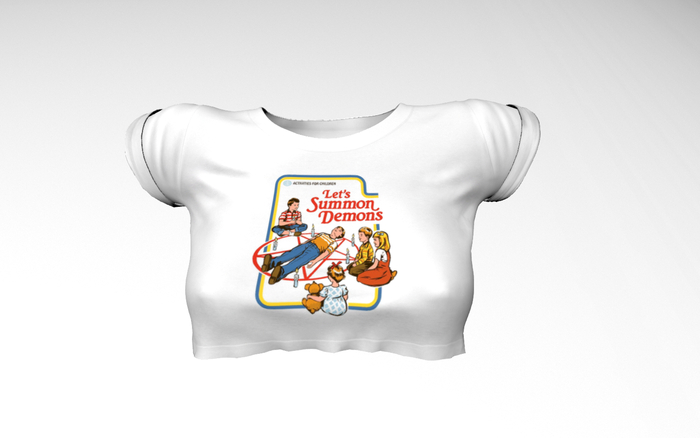 * nuit * Summon Demons Crop Tee