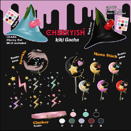 ::CHERRYISH:: Kiki Gacha = Sparkle - F
