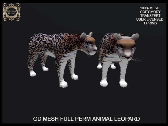 Second Life Marketplace - GD MESH FULL PERM ANIMAL LEOPARD