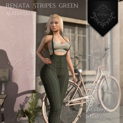 **Mistique** Renata Stripes Green{wear me and click to unpack)
