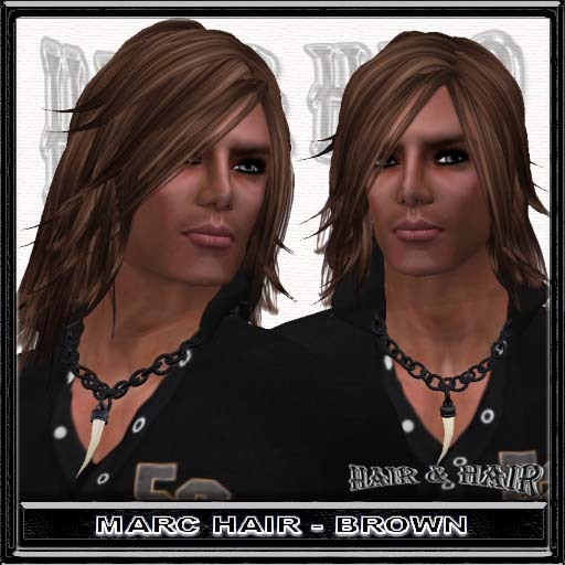 HAIR & HAIR - Marc Hair Brown / MEN HAIR / MALE HAIR / MEN´S HAIR / LONG HAIR / MENS HAIR 