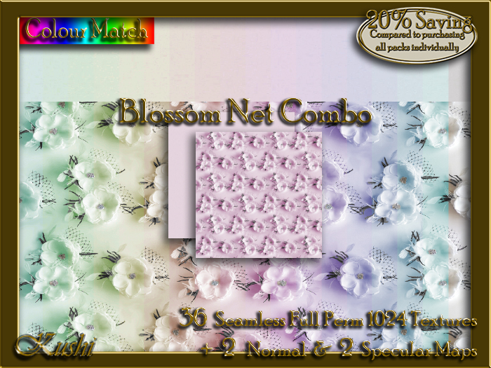 Blossom Net Combo Seamless Texture Set