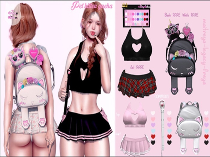 *CK* Pet kitten backpack LILAC