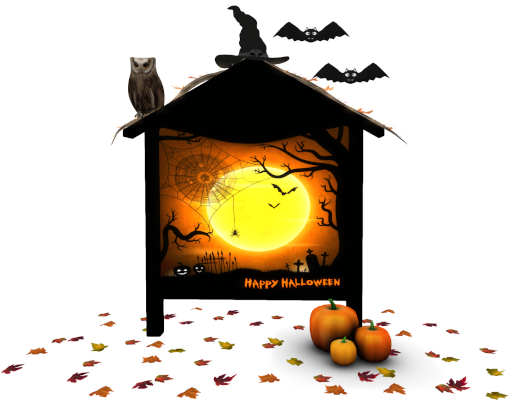 Yard Decor - Happy Halloween Sign Post