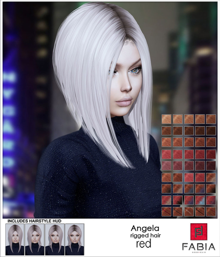 -FABIA- Mesh Hair   < Angela> Red