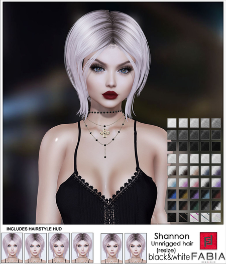 -FABIA- Mesh Hair   < Shannon> Black&White