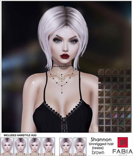 -FABIA- Mesh Hair   < Shannon> Brown