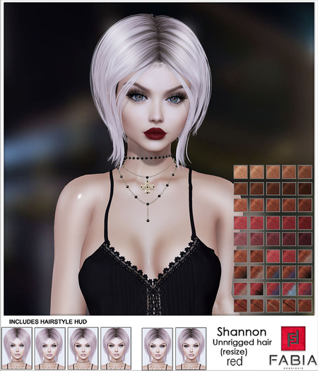 -FABIA- Mesh Hair   < Shannon> Red