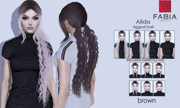 -FABIA- Mesh Hair   < Alida> Brown