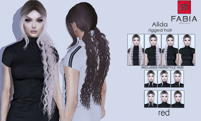 -FABIA- Mesh Hair   < Alida> Red