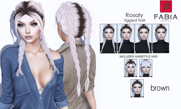 -FABIA- Mesh Hair  < Rosaly> Brown