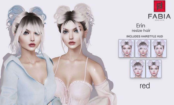 -FABIA- Mesh Hair   < Erin> Red
